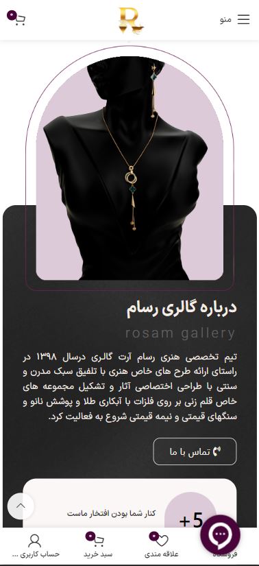 طراحی سایت فروشگاه رسام — تصویر ۵